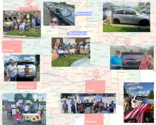Photo collage from the Motorcade for Medicaid 7/26/25
